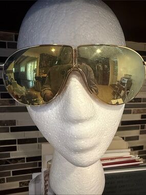 Stella McCartney Gold Mirrored Aviator Sunglasses